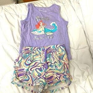 Disney Jumping bean Little Mermaid tank top and shorts outfit